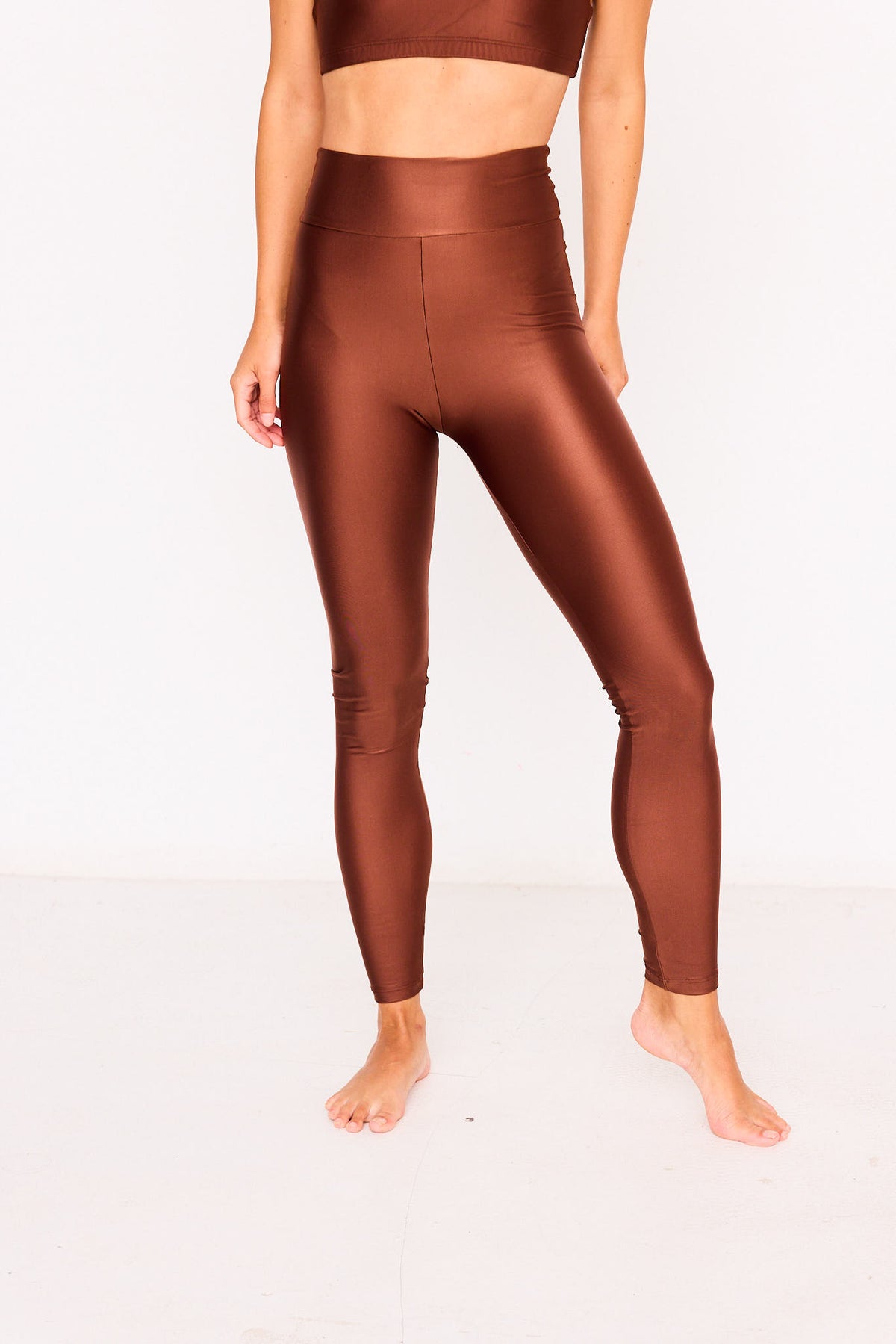 Legging KORE Capuccino – legging de yoga marrón, vista frontal