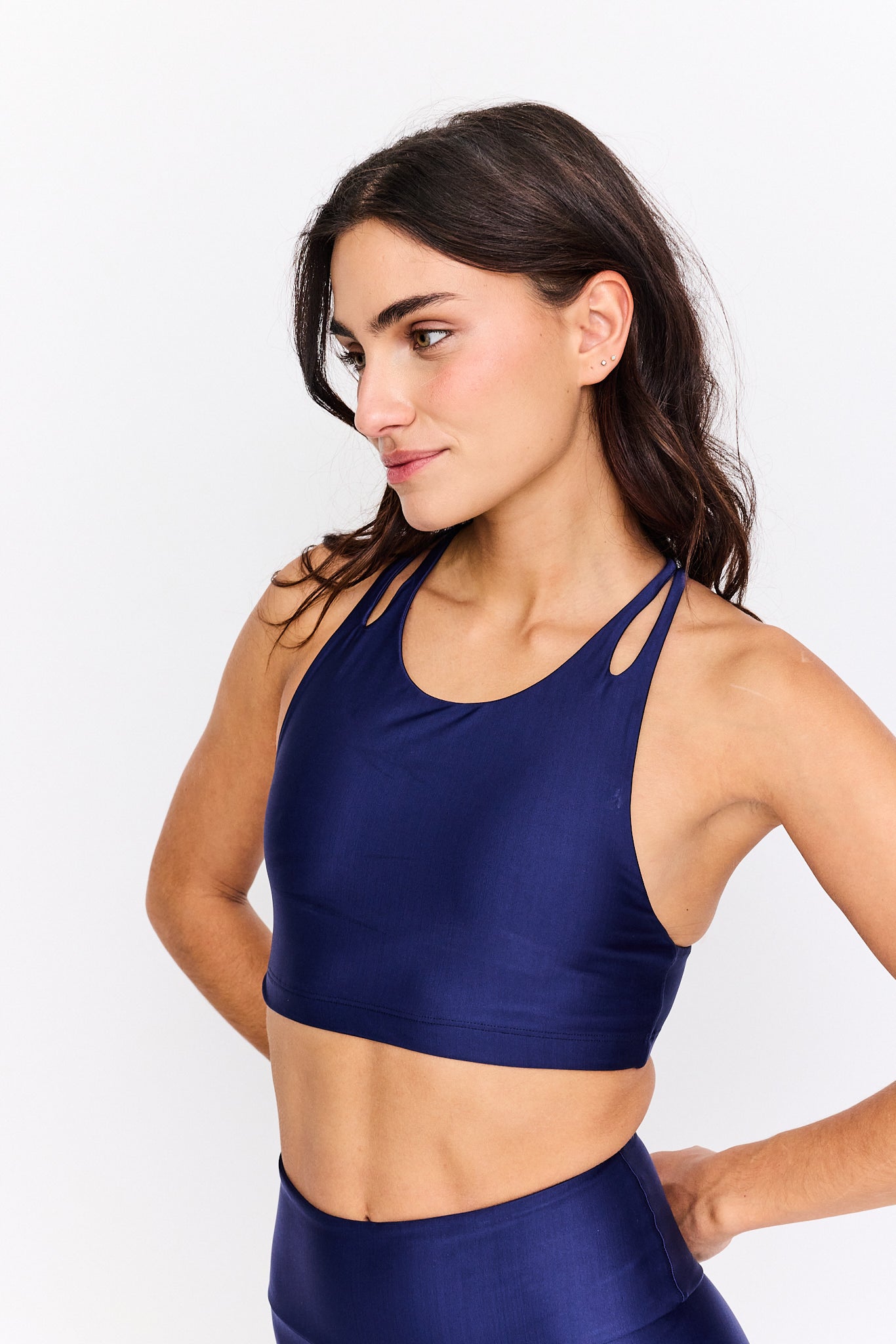 top de yoga azul
