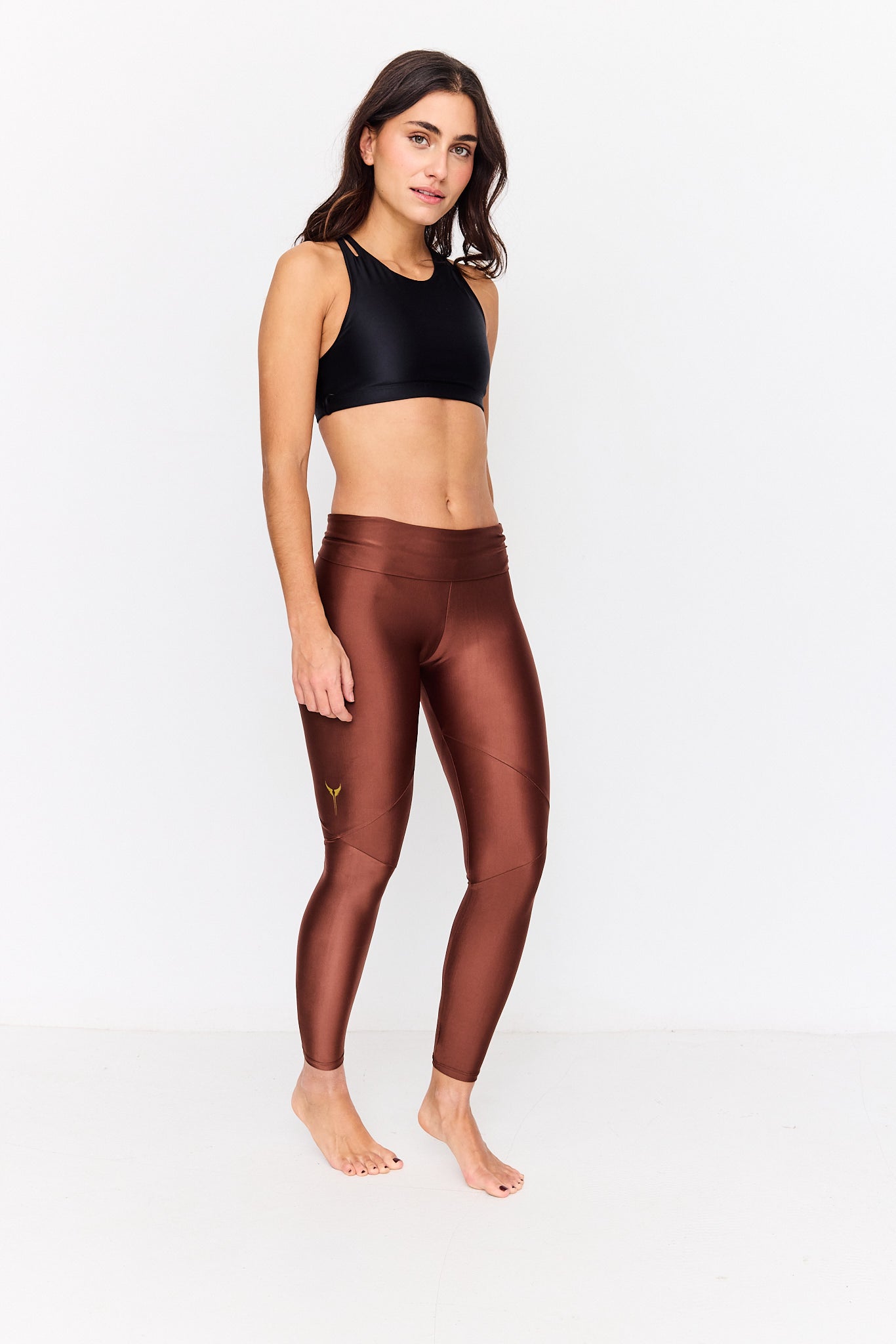 leggings de yoga marrones