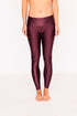 Legging KALI Ébano – legging de yoga burdeos oscuro, vista frontal
