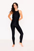 Mono FREYA Negro – mono de yoga negro, de frente