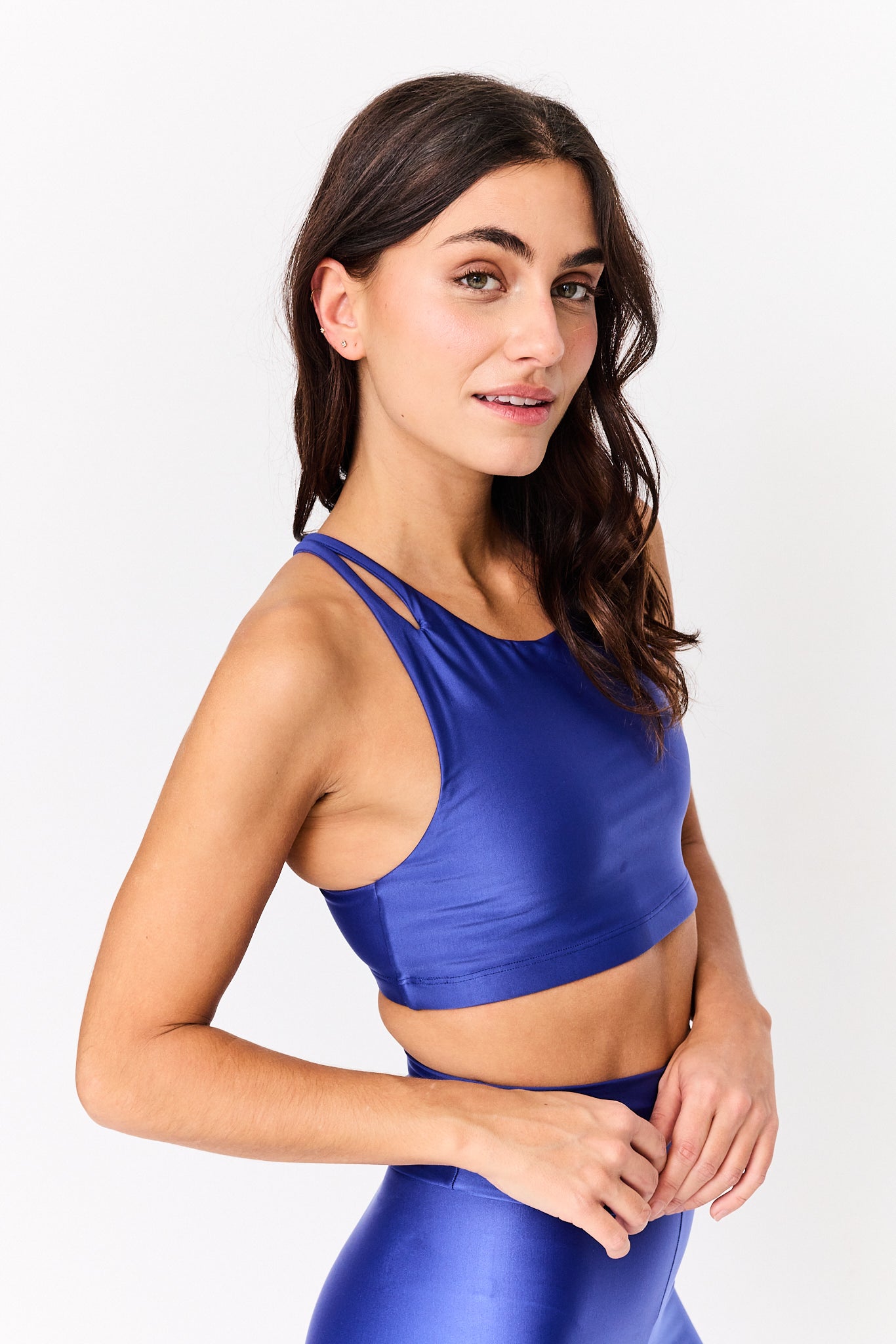 top de yoga azul