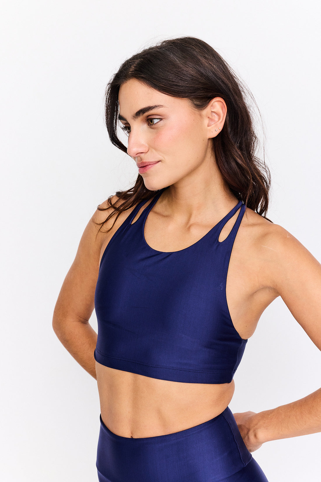 top de yoga azul